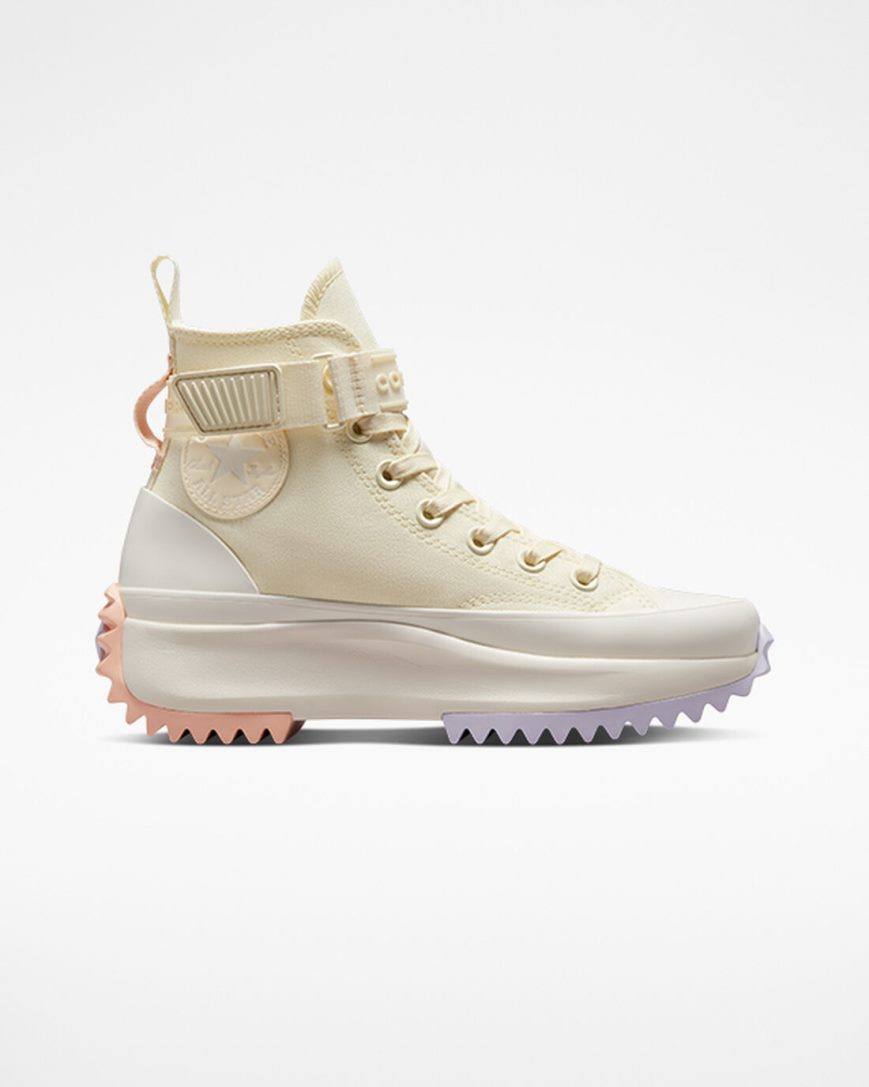 Women\'s Converse Run Star Hike Utility Strap High Top Platform Shoes Beige | AU 5C89EY